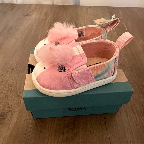 Tom’s Girls Alpargata Loafer Flat Unicorn Size 4 - Picture 3 of 4